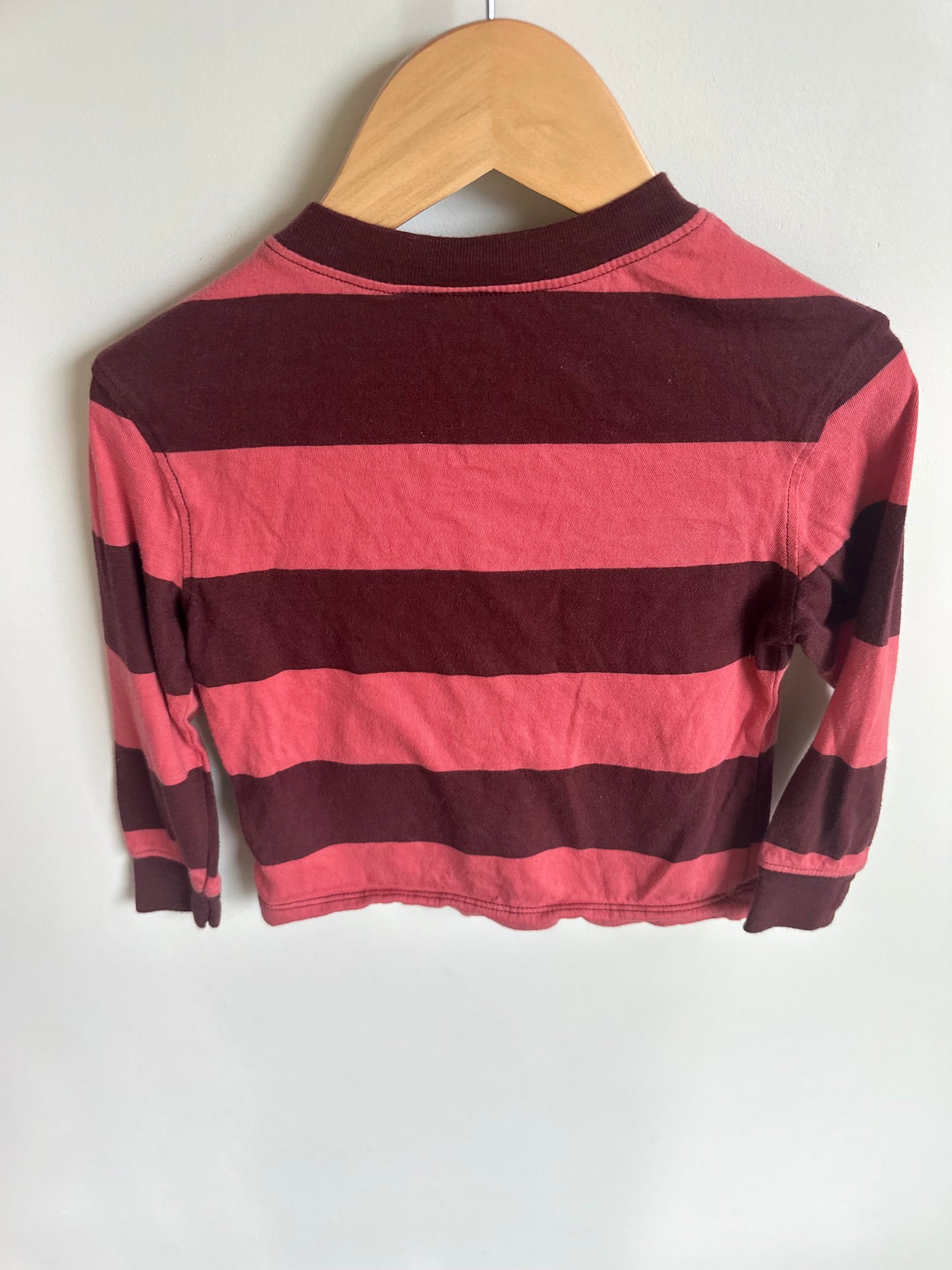 Burgundy Vertical Blocks Top / 2T