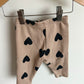 Heart Tan Fleece Lined Pants / 9m