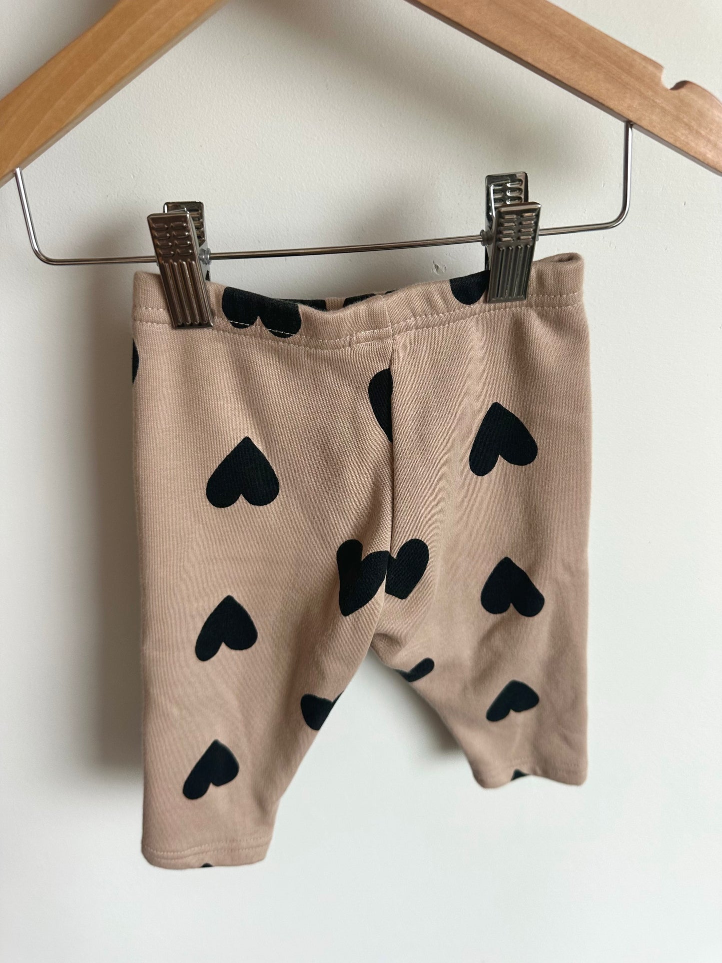 Heart Tan Fleece Lined Pants / 9m