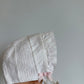 Janie and Jack White Bonnet / 6-12m