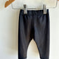 Tiny Button Black Leggings / 3-6m
