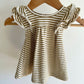Quincy Mae Striped Ruffle Dress / 3-6m