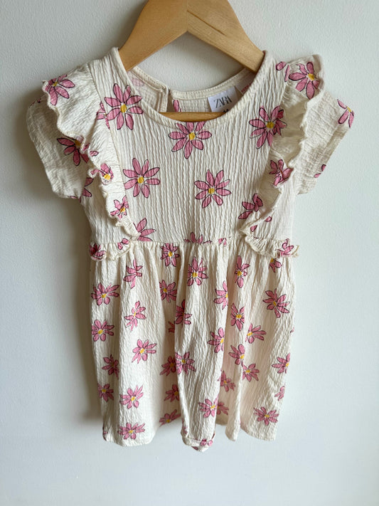 Zara Pink Flower Dress / 4-5 years