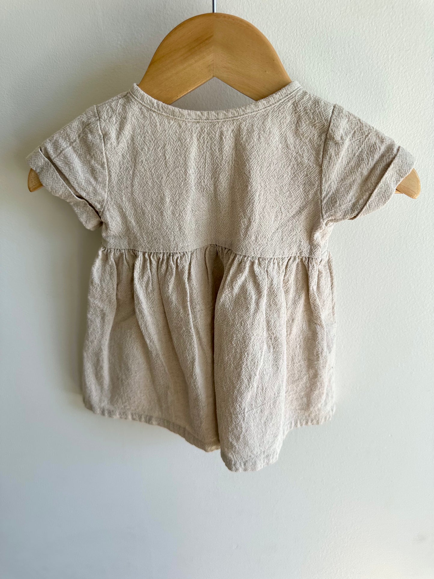Mebie Baby Sand Linen Dress / 3-6m