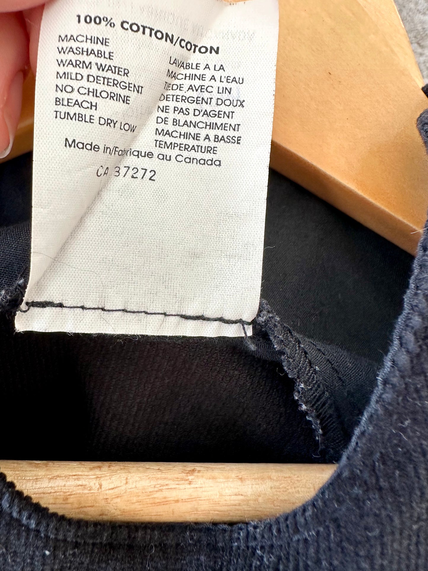 Made in Canada Black Cord Tank / 6m