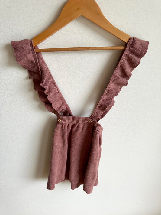 H&M Mauve Skirt With Suspenders / 18-24m