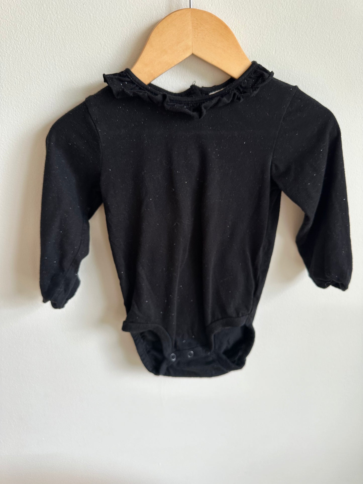 Black Shimmer Bodysuit / 12-18m