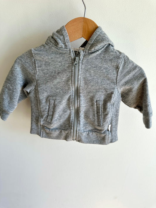 Miles Grey Zip Hoodie / 3-6m