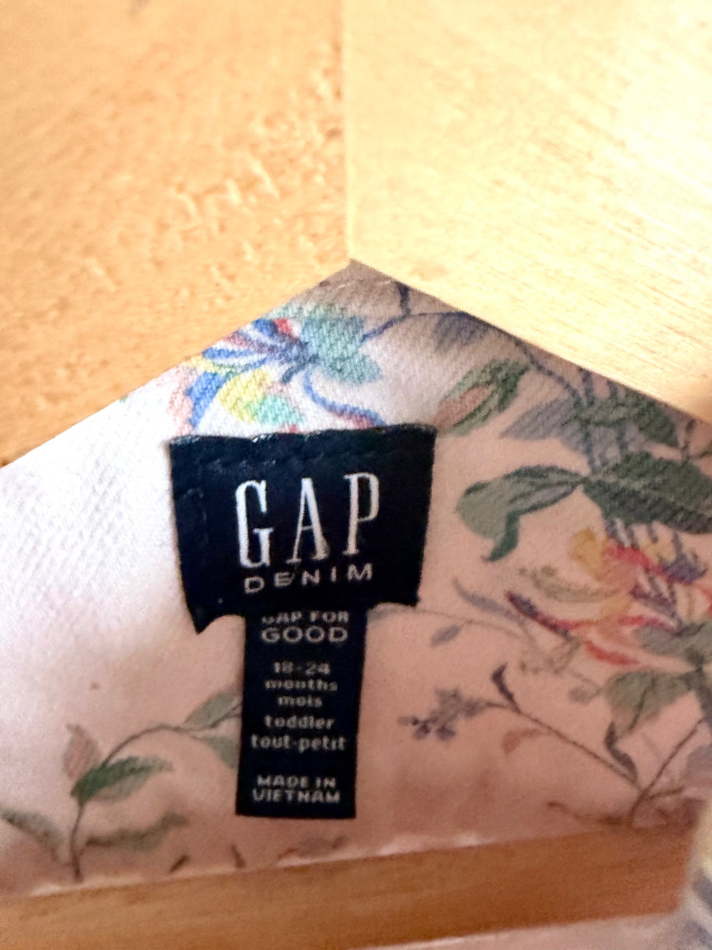 Gap Floral Cream Denim Jacket / 18-24m