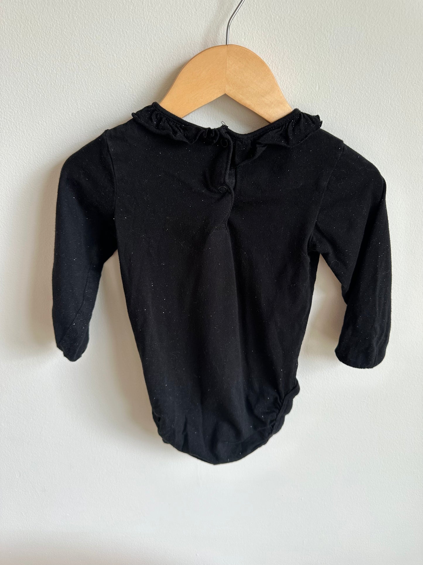 Black Shimmer Bodysuit / 12-18m