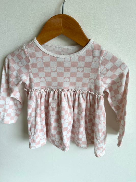 Pink Checkered Tunic / 12m