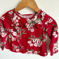 Red Floral Long Sleeve Top / 12-18m