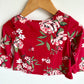 Red Floral Long Sleeve Top / 12-18m