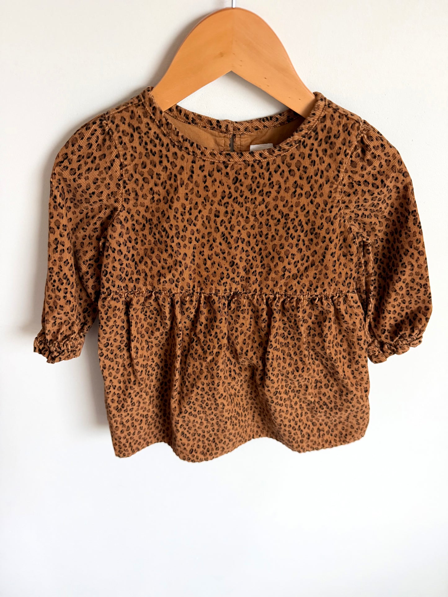 Animal Print Long Sleeve Dress / 18-24m