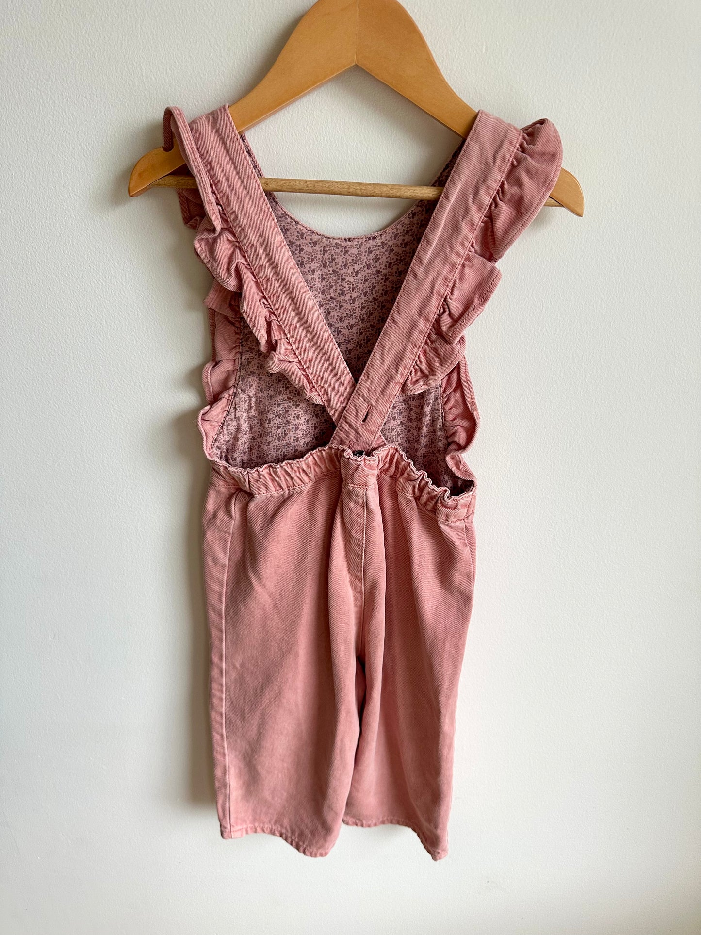 Zara Pink Jean Overalls / 2-3T