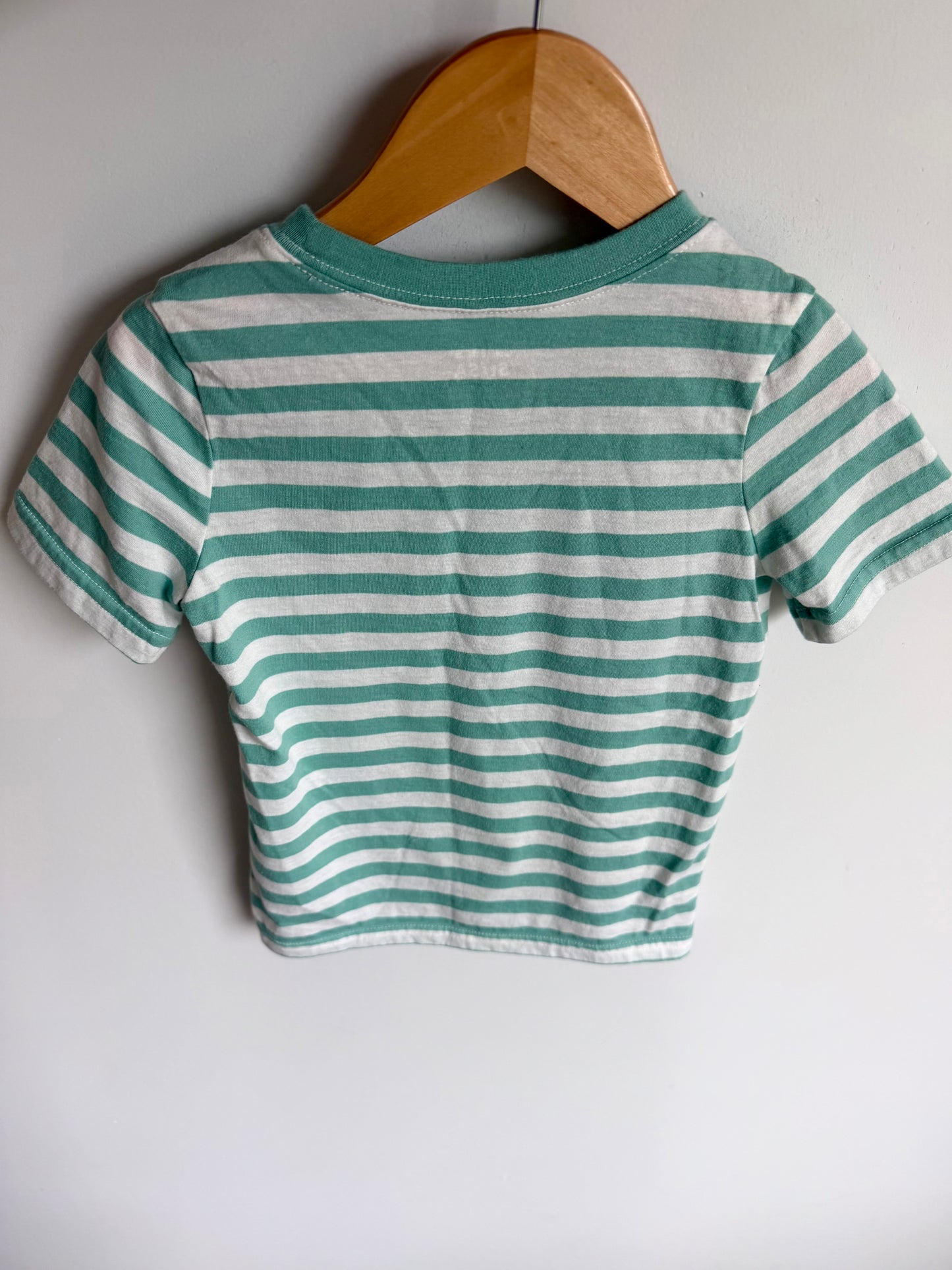 Green Striped Pocket T-Shirt / 5 years