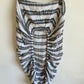 Striped Grey + White Changing Pad Cover