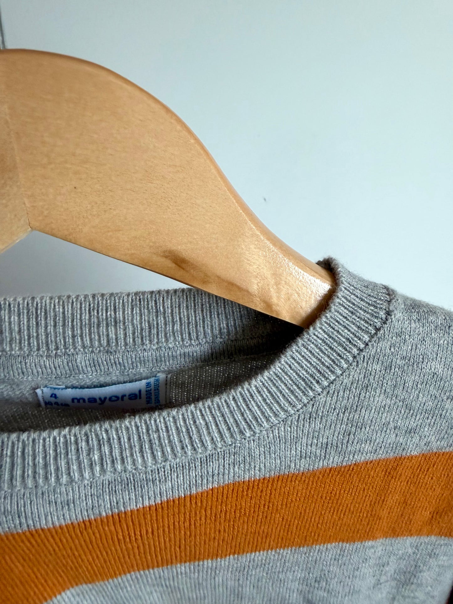 Mayoral Grey Striped Sweater / 4T