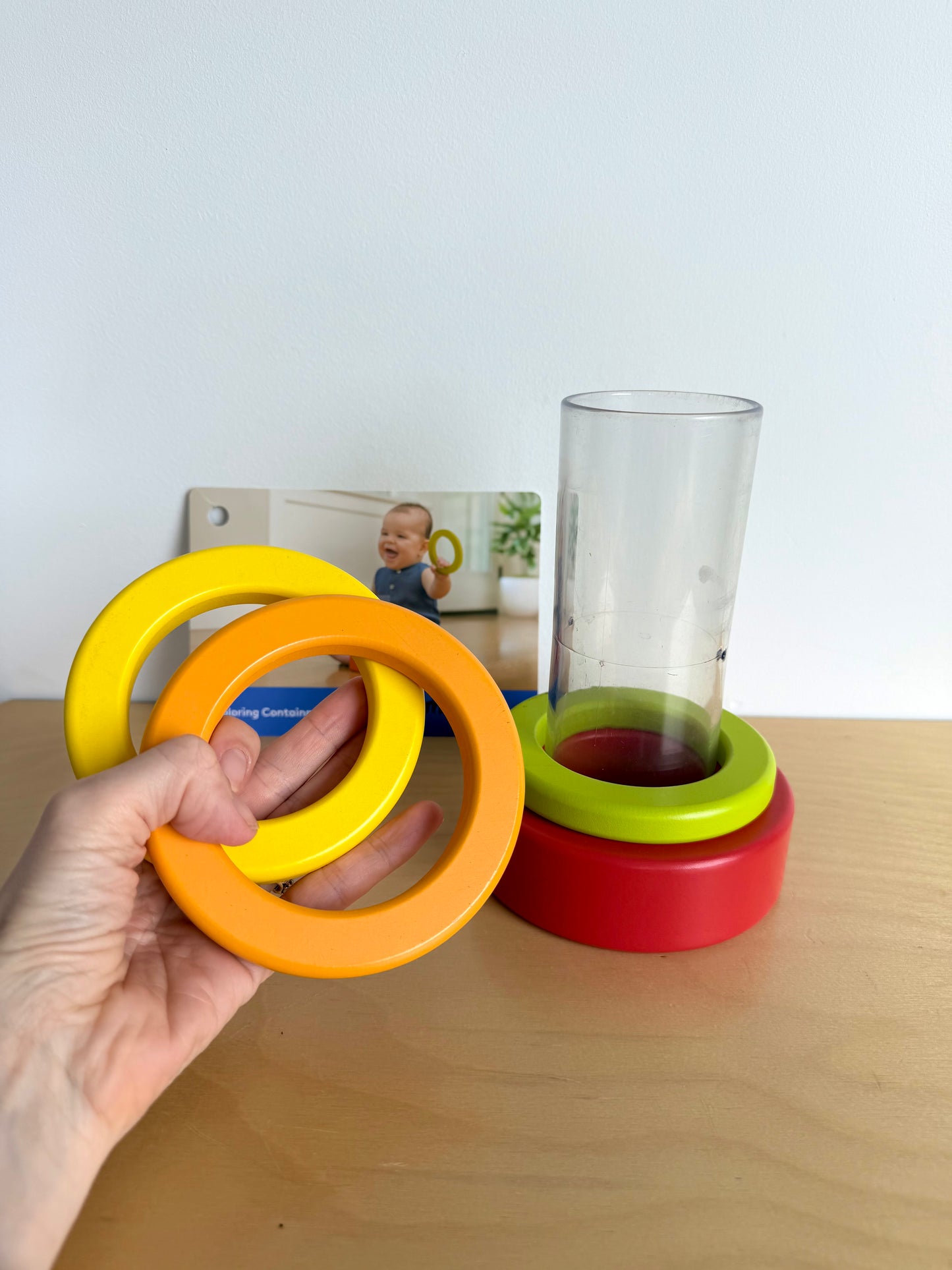 Lovevery Clear Tube Stacking Rings Toy (No Shipping)