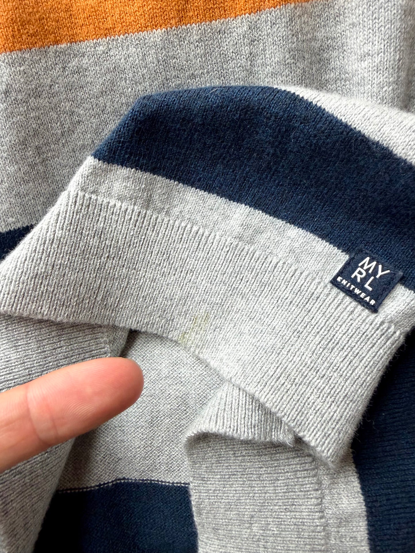 Mayoral Grey Striped Sweater / 4T