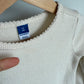 Cream Scalloped Hem Top / 2-3T