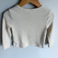 Cream Scalloped Hem Top / 2-3T