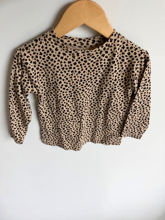 Animal Print Long Sleeve Top / 24m
