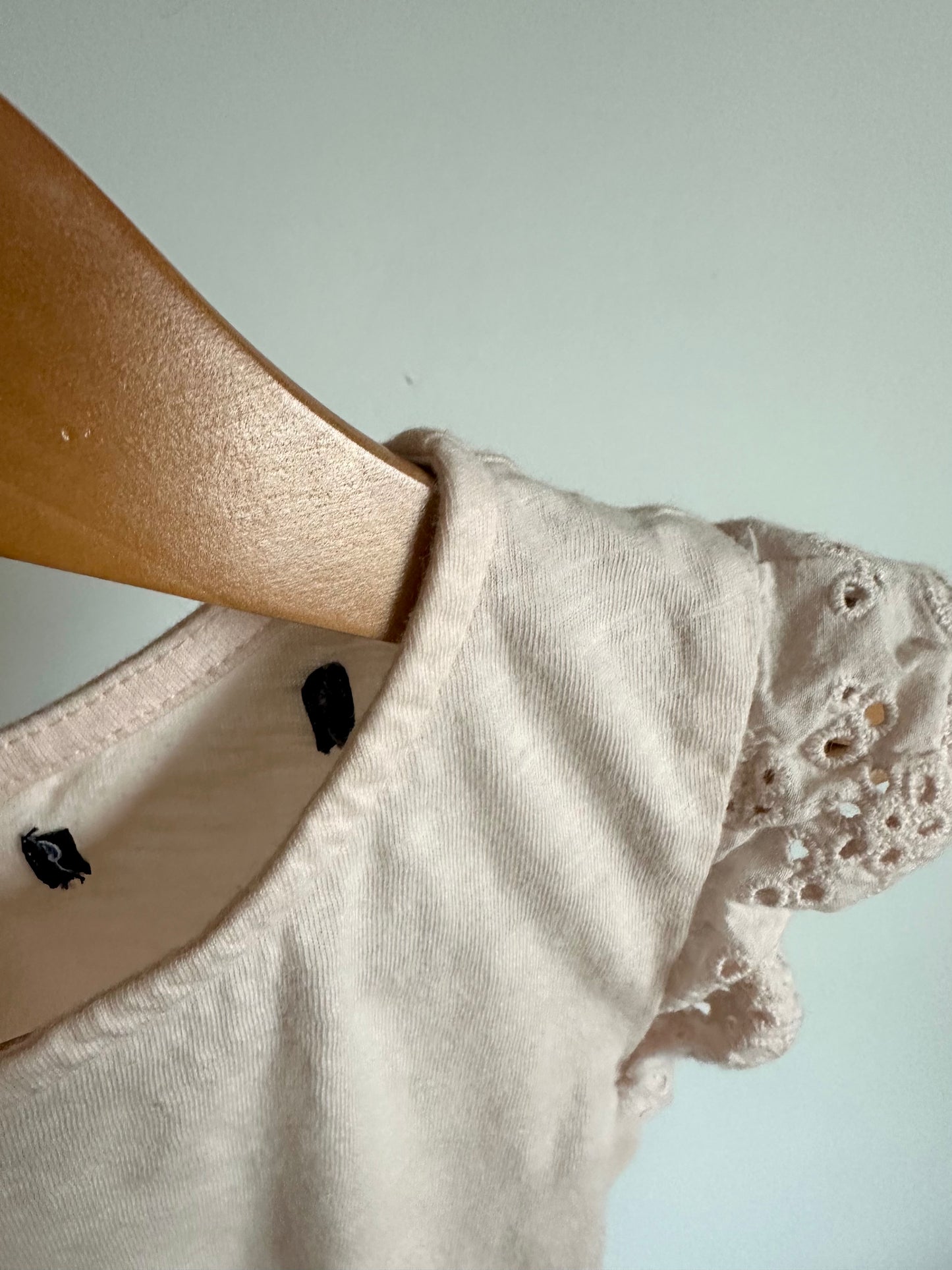 Pink Frill Sleeve T-Shirt / 3T