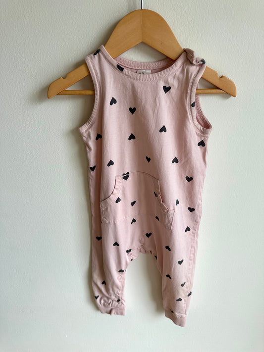 Pink Heart Jumpsuit / 9-12m