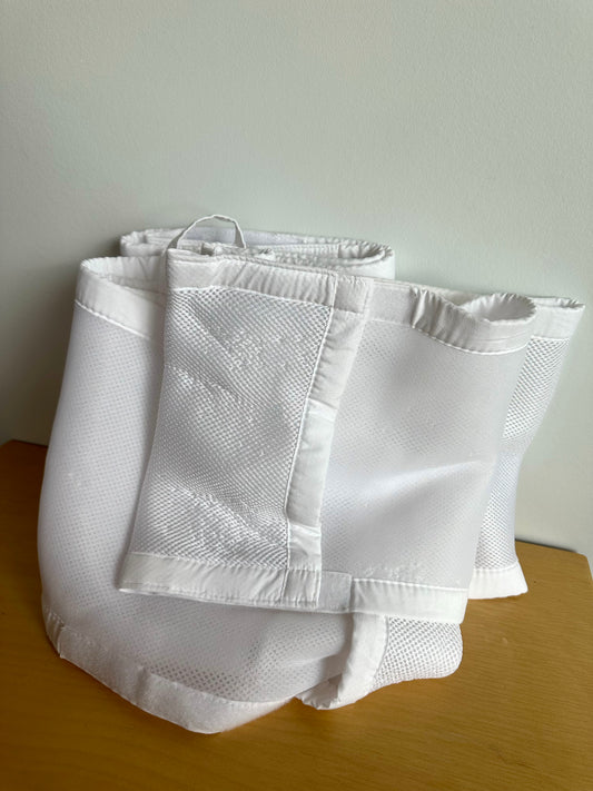 Mesh White Crib Liners (No Shipping)