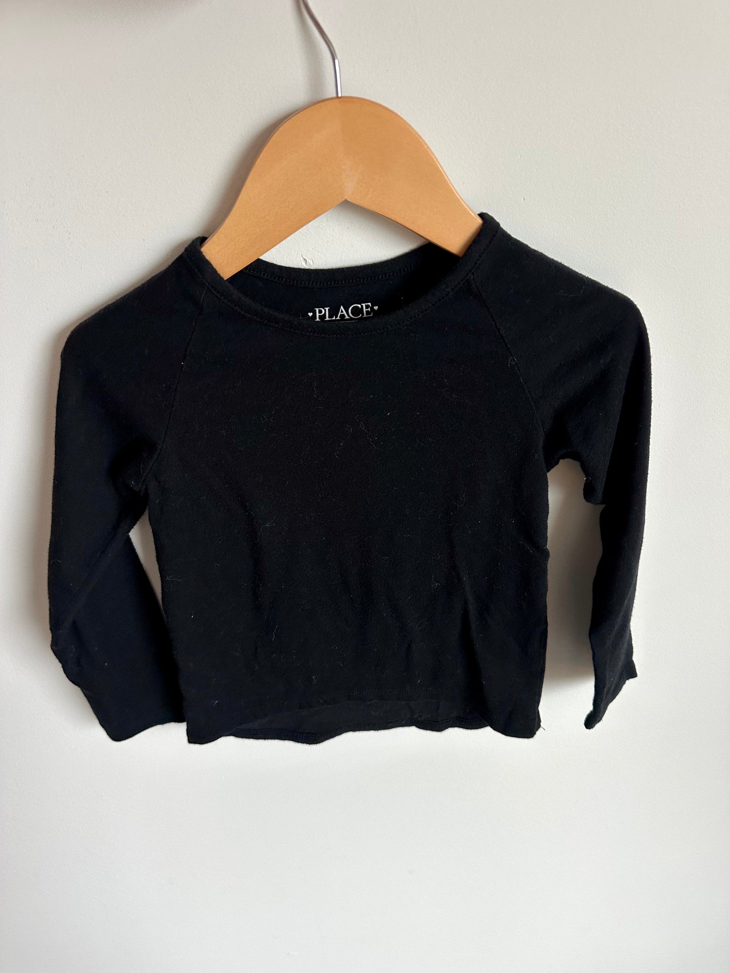 Simple Black Long Sleeve Top / 3T