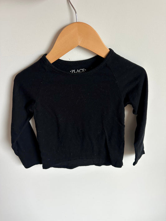 Simple Black Long Sleeve Top / 3T