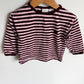Plum Striped Heart Top / 2T