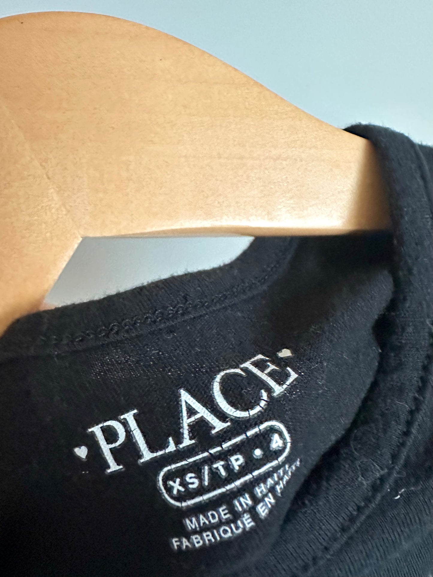 Simple Black Long Sleeve Top / 3T