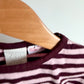 Plum Striped Heart Top / 2T