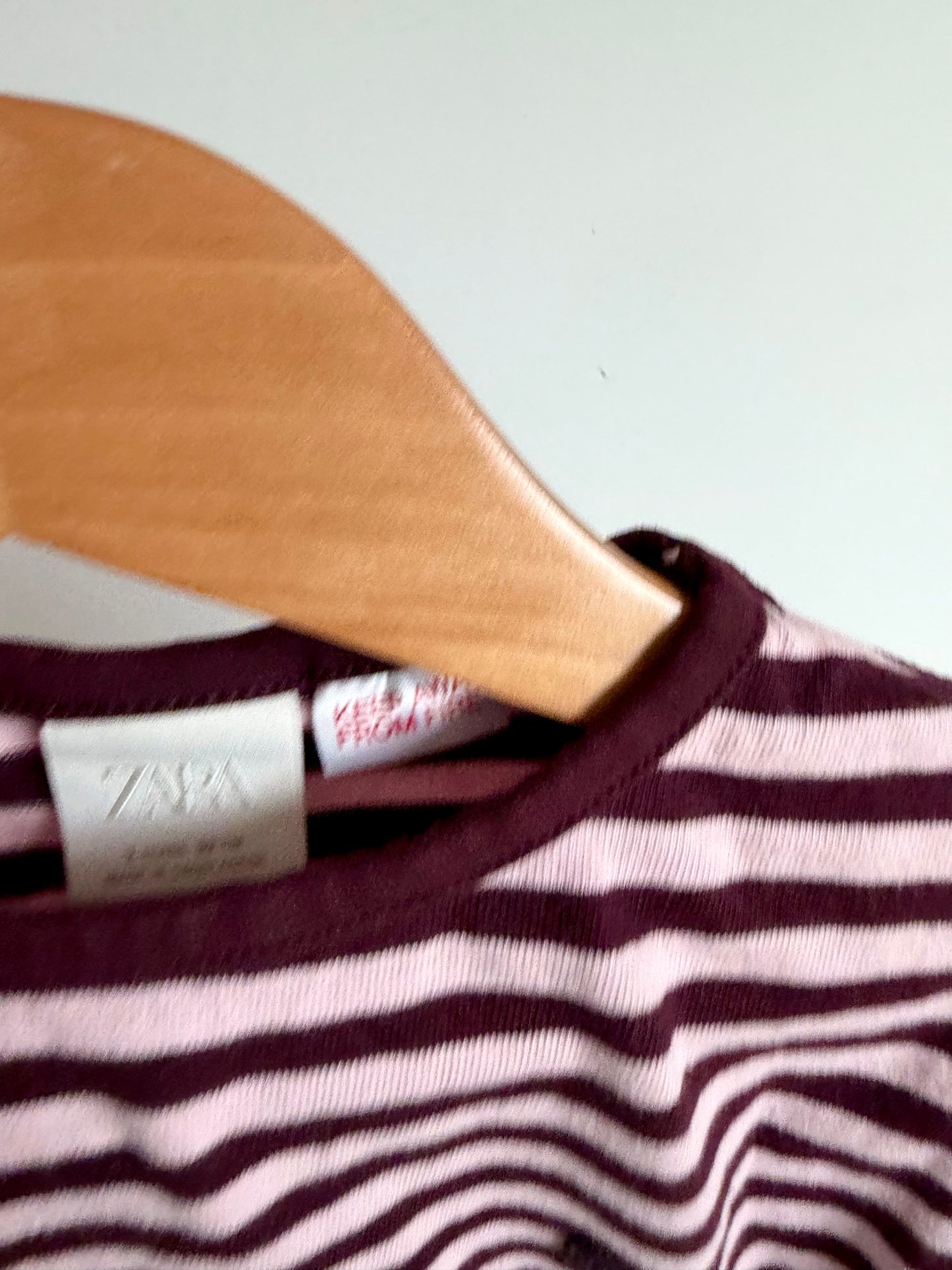 Plum Striped Heart Top / 2T