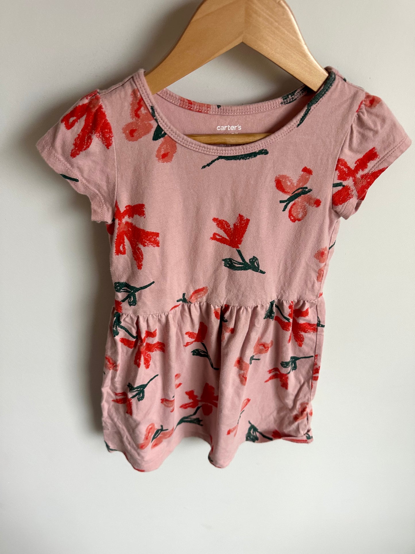 Pink Flower Butterfly Dress / 3-4T