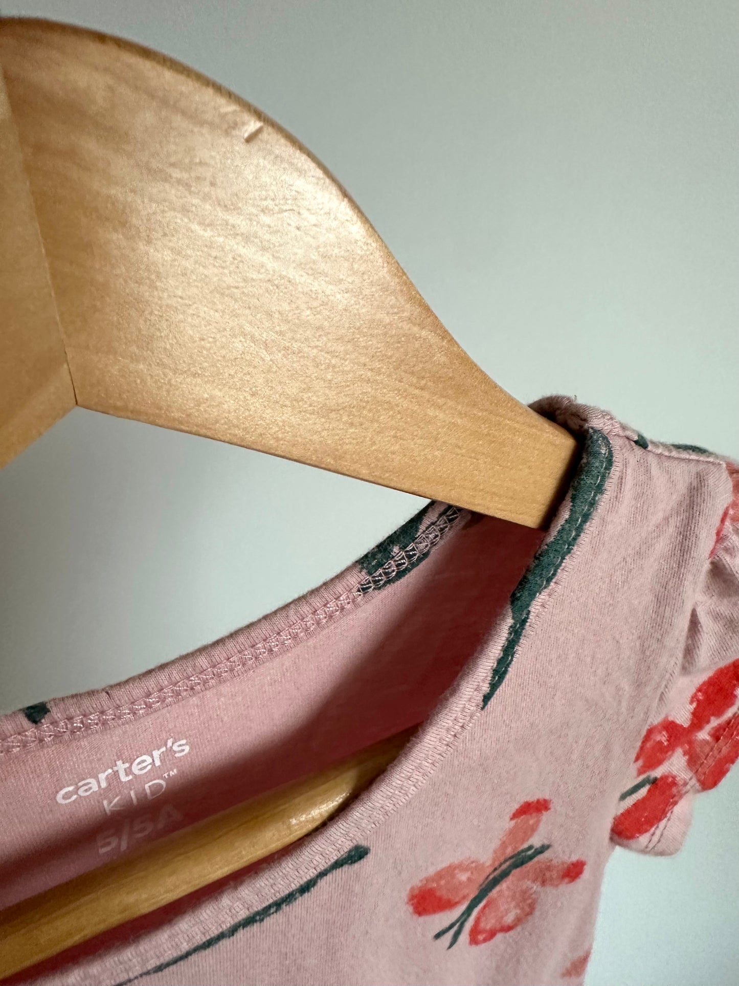 Pink Flower Butterfly Dress / 3-4T