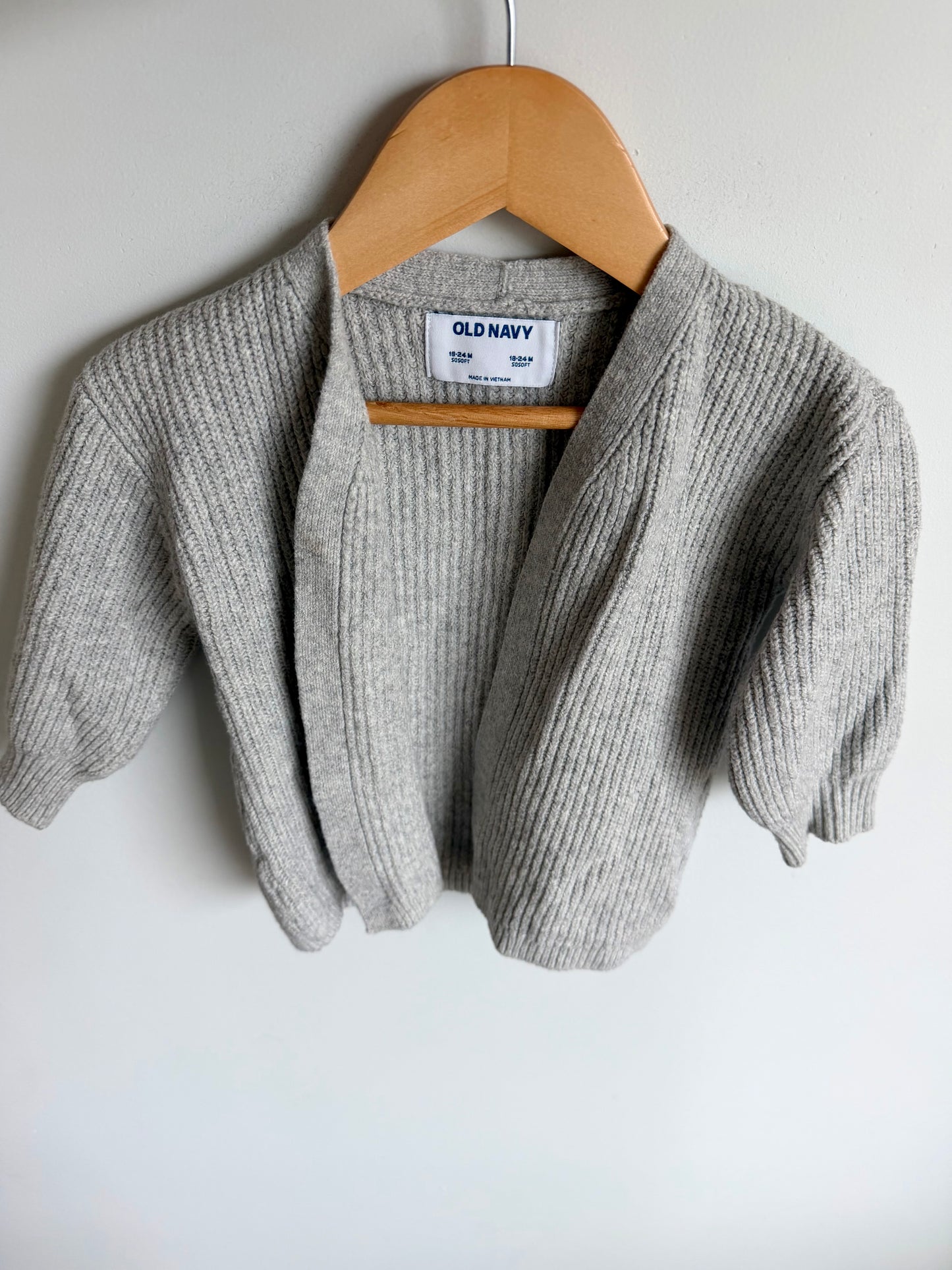 Grey Open Sweater / 18-24m