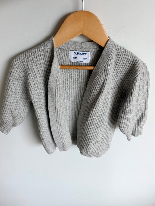 Grey Open Sweater / 18-24m