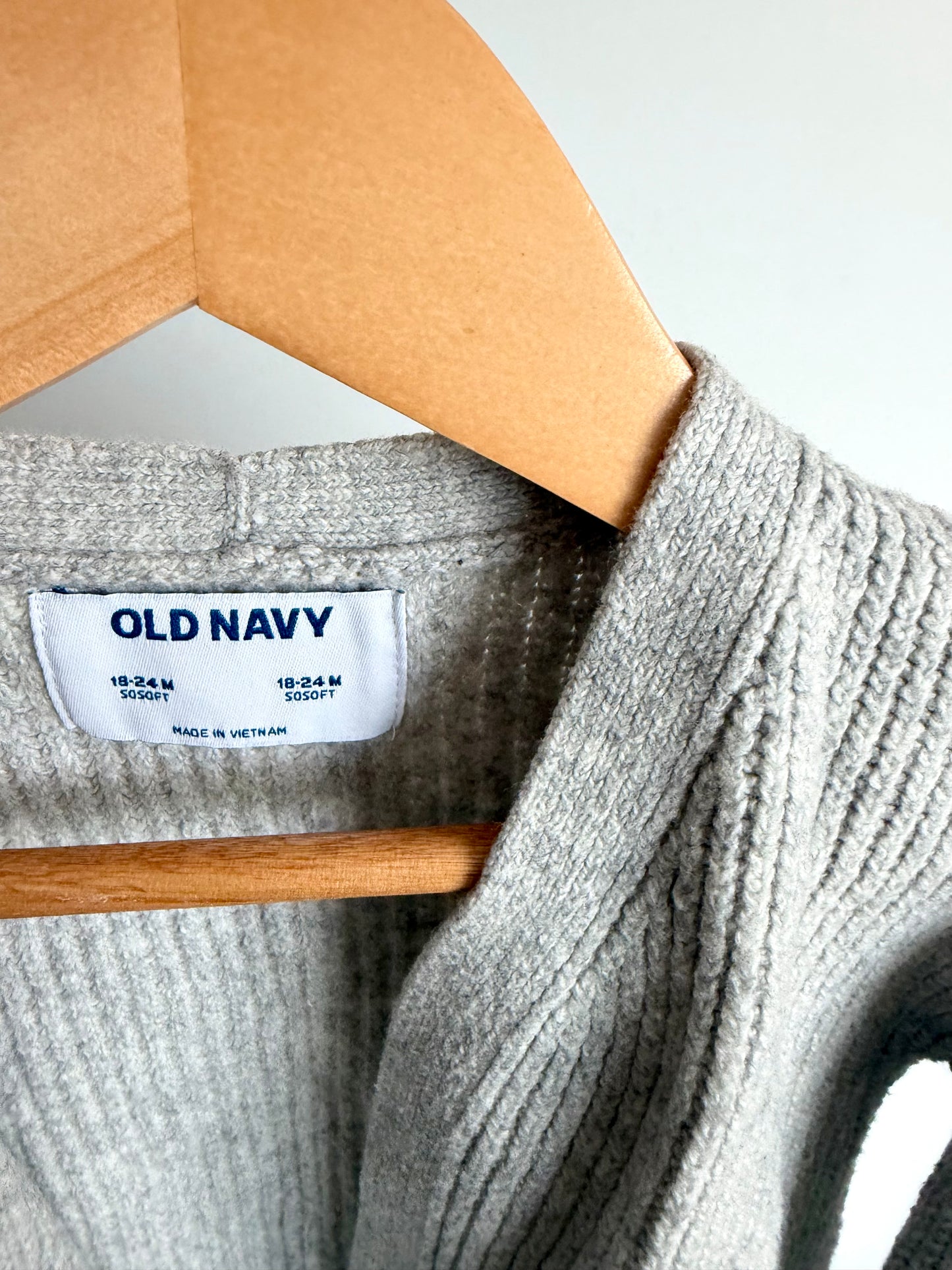 Grey Open Sweater / 18-24m