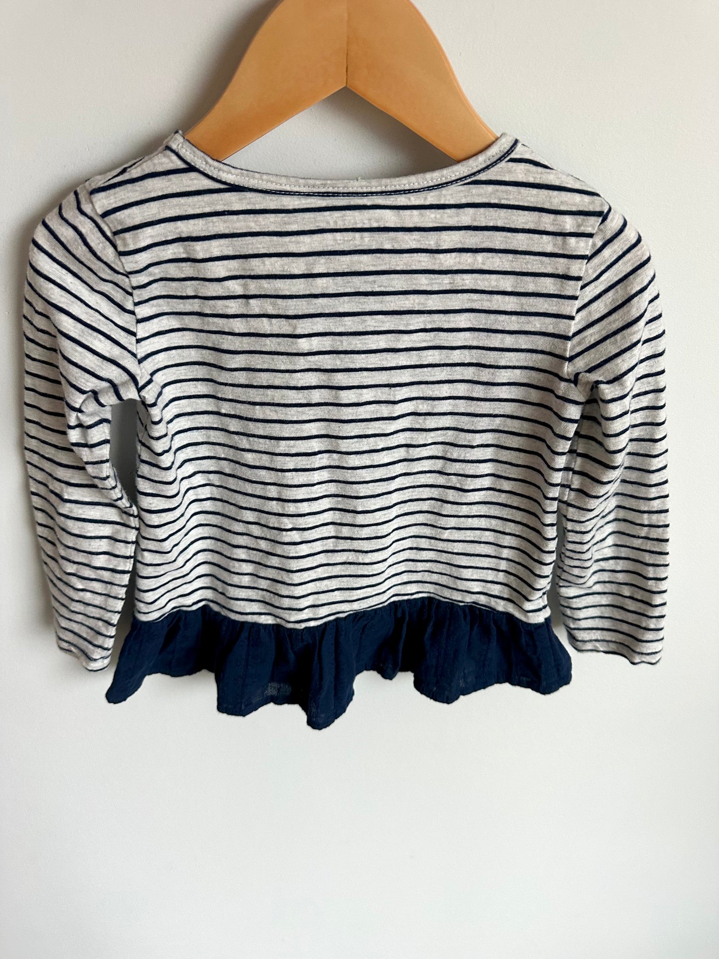Striped Top with Bottom Frill / 3T