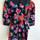 Vintage Dark Floral Dress / 3T