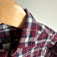 Maroon Plaid Button Up Top / 3T