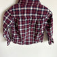Maroon Plaid Button Up Top / 3T