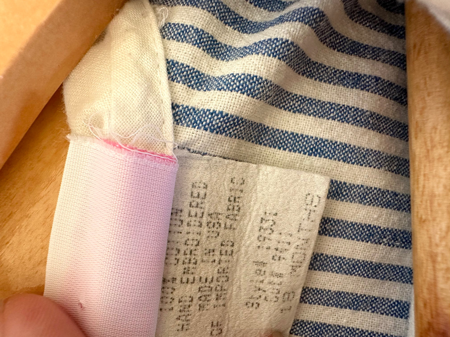 Vintage Blue Vertical Stripe Dress / 18m