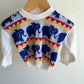 Vintage Elephant Knit Sweater / 12m
