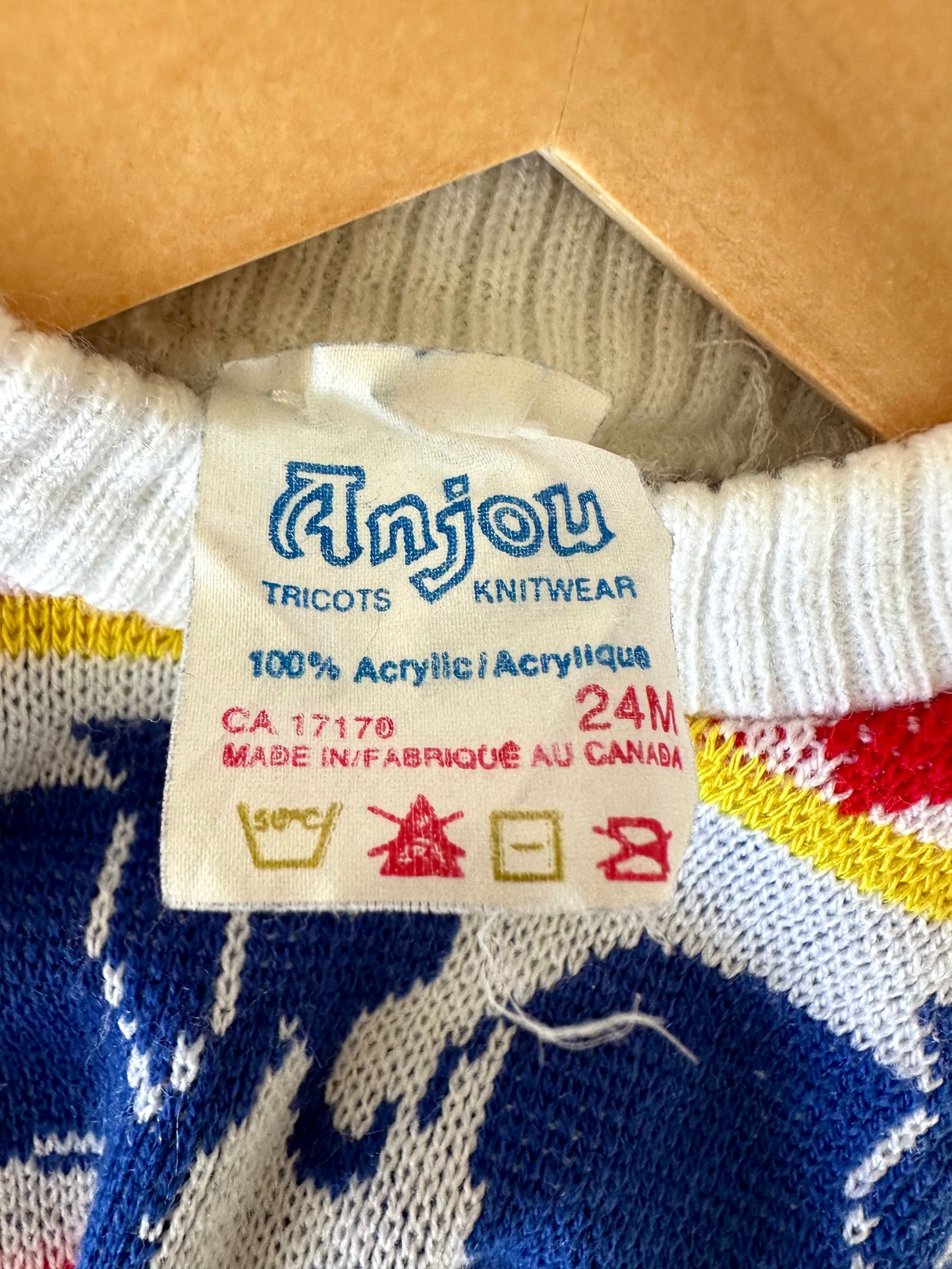 Vintage Elephant Knit Sweater / 12m