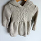 Hood Cream Long Sleeve Dress / 24m