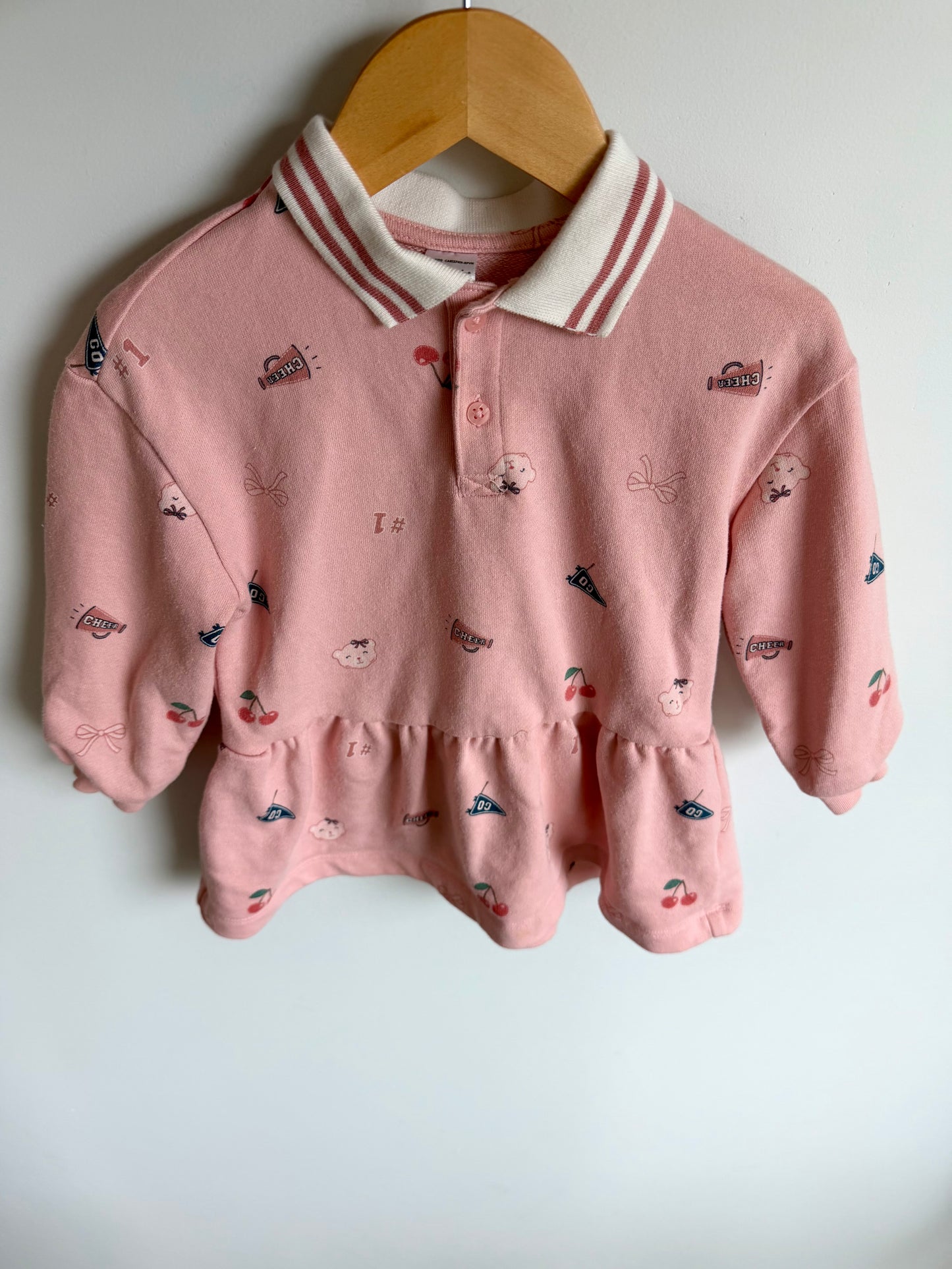 Cheer Collared Long Sleeve Dress / 2T